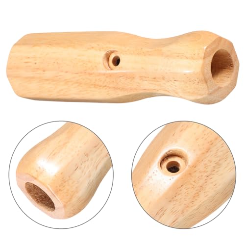 Foosball Table Handles 2 Pack Wooden Replacement Grips for Indoor Soccer Table Game Poles with Octagonal Design Easy Assembly Enhancing Family Entertainment