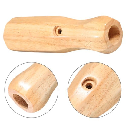 Foosball Table Handles 2 Pack Wooden Replacement Grips for Indoor Soccer Table Game Poles with Octagonal Design Easy Assembly Enhancing Family Entertainment
