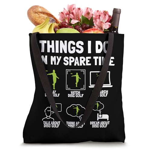 Disc Golf Spare Time Frisbee Player Funny Gift Tote Bag