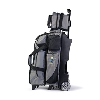 4 Ball Bowling Roller + 1 Ball Add On Spare Tote - color: Black-Gray