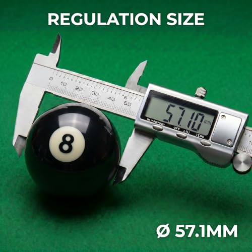 KONLLEN Single Replacement Pool Ball – 2-1/4" Regulation Size & Weight Billiard Ball Made of Phenolic Resin (Choose 1–15 or Cue Ball) - color: #8