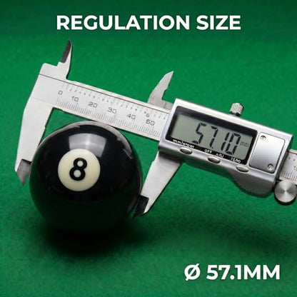 KONLLEN Single Replacement Pool Ball – 2-1/4" Regulation Size & Weight Billiard Ball Made of Phenolic Resin (Choose 1–15 or Cue Ball) - color: #8