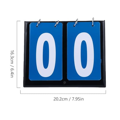 BESPORTBLE Portable Basketball Scoreboard Flipper, Double-Sided Score Keeper for Sports Competitions, Blue PVC, 7.95 X 6.69 X 0.59 Inches