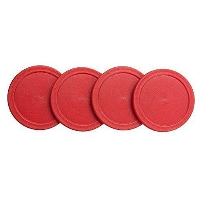Mini Air Hockey Pucks and Paddles - Replacement Set Value Pack - Set of Two Red Air Hockey Pushers and Four 2 Inch Red Pucks I Epic Gifts