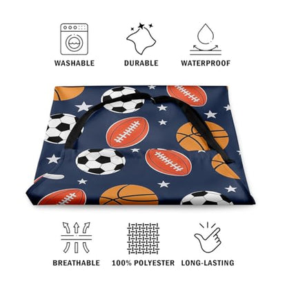 Manfei Ball Sports Kids Kitchen Apron - color: Orange Blue