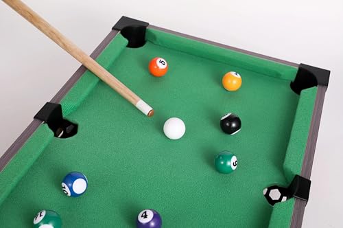 Mini Pool Tables for Kids Indoor Pool Table with Cues, Balls & Accessories, Wooden Tabletop Game Set, Parent-Child Interaction Game