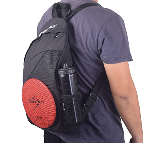 DISC Golf Set Includes 1pc Heavy Duty Nylon Backpack Bag, 2pcs Drivers, 2pcs Mid-Ranges, 2pcs Putters, 1pc Mini Disc Marker, 1pc 12”x12” Embroider Logo Black Towel and 1pc Gift Color Box - color: Black