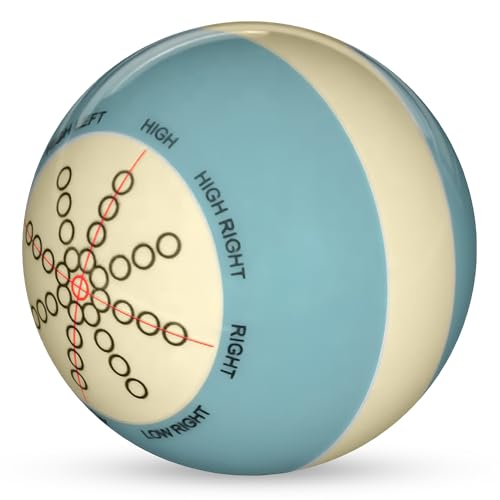 Cue Balls for Pool Table - Durable, Scratch-Resistant Weighted Cue Ball Trainer - Training Focused & Easy to Clean - Regulation Size, Marked Targeted Design for Beginners & Coaches
