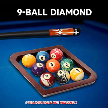 GSE Games & Sports Expert Deluxe Heavy Duty Solid Wood Billiard 8-Ball Triangle / 9-Ball Diamond Pool Ball Racks for 2-1/4" Pool Balls, Billiards Accessories - color: Mahogany, style: 9-Ball Diamond Rack