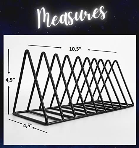 Record-Happy CD Storage Rack Organizer Stand - Compact Disc Holder Display Shelf for CDs, DVDs and Video Games, Holds 18 Jewel Cases - Practical and Functional Wire Metal CD Case Holder (Black, 1)