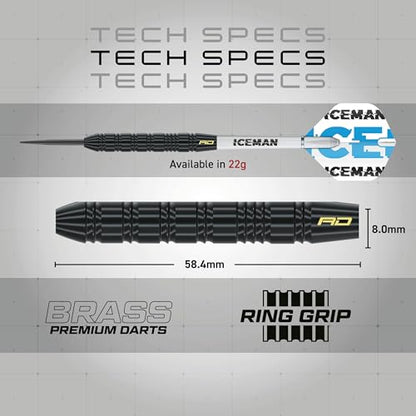 RED DRAGON Darts - Professional Darts Accessories - Choose from Full Dart Accessory Kit (Flights, Shafts, Finger Grip Wax & More) or Precision Dart Practice Rings - Multiple Options Available - style: Iceman