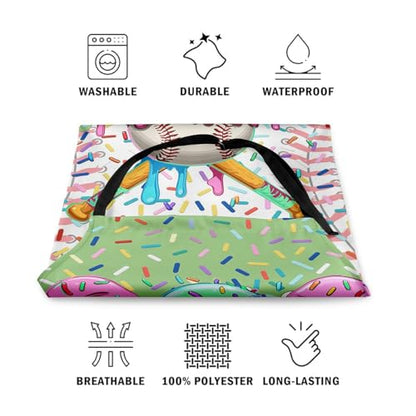 Manfei Baseball Ice Cream Kids Kitchen Apron - color: Green