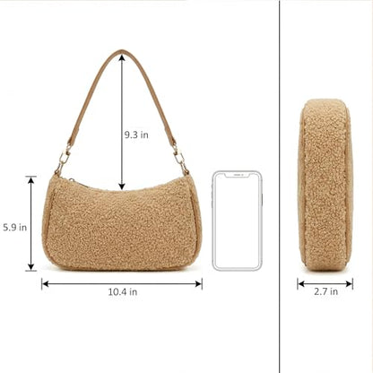 VODIU Clutch Tote Handbags with 2 Removable Straps and Zipper Closure Crossbody Bags Shoulder Purse Handbag for Women - color: Yg-khaki