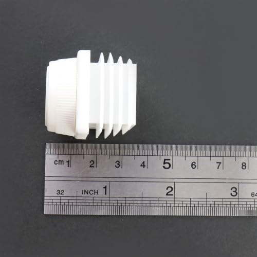 Antrader Home Office Table Desk Adjustable Leveling Feet,Plastic Metal Square Tube Insert Kit, 30mm x 30mm White, M8 Thread 30mm Base Diameter, 12 Sets - color: White,d30xm8, size: 30x30mm