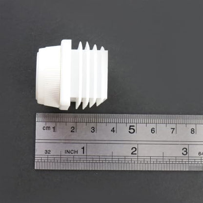 Antrader Home Office Table Desk Adjustable Leveling Feet,Plastic Metal Square Tube Insert Kit, 30mm x 30mm White, M8 Thread 30mm Base Diameter, 12 Sets - color: White,d30xm8, size: 30x30mm