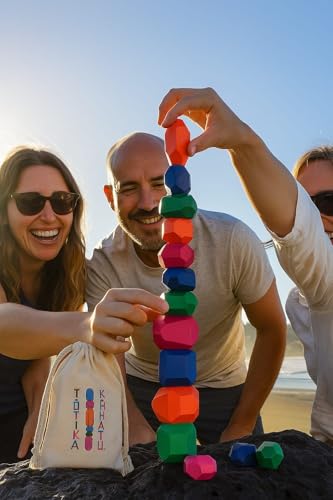 A Wood Rock Stacking Game