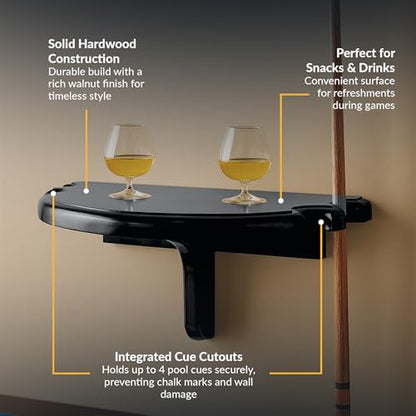 Hathaway Premier Wall-Mounted Pub Table, Black