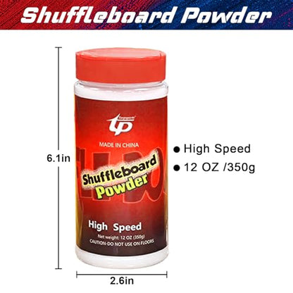 Shuffleboard Sand Wax High/Medium Speed Shuffleboard Powder Set, Shuffleboard Sand with Mini Brush Set - size: 2 Cans Meduim Speed + 2 Cans High Speed
