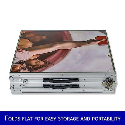 8' Folding Beer Pong Table with Bottle Opener