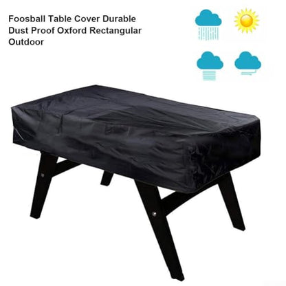 Foosball Table Cover Waterproof for UV Resistant Oxford Cloth for Outdoor and Indoor Use 163 x 115 x 48 cm Black