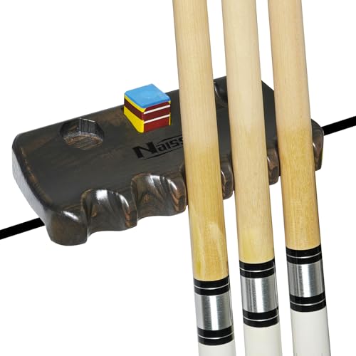 Cue Rest Cue Stick Holder Pool Cue Holder - style: Wood-5 Holes Brown
