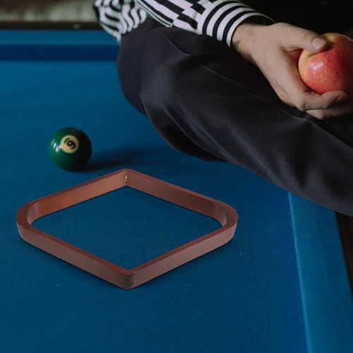 Billiard Ball Rack Triangle Wooden Frame Brown Pool Table Ball Storage Rack Billiard Accessories for Game Room Use