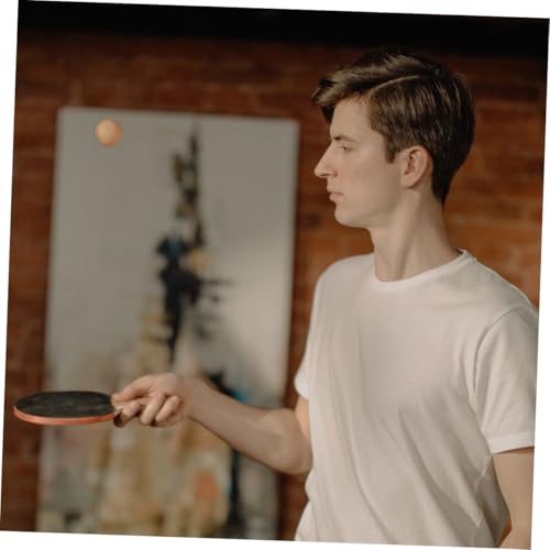 Table Tennis Racket Set with High-Density Rubber Paddles for Outdoor Training Short Handle Bats and Balls Lightweight Pingpong Bats for Beginner and Expert Players