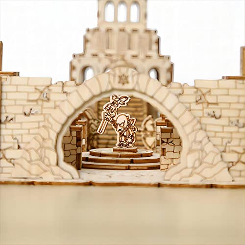3D Wooden Puzzles The Ruins of The Ancient Temple Model Kits, Brainteaser and Puzzle for Christmas/Birthday,Gifts for Adults and Teens to Build Combination - style: Ruin