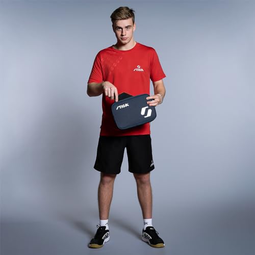 Stiga Eco Rival, Bi-Fold Wallet, Black, för 2 Bordtennisracketar, Cover