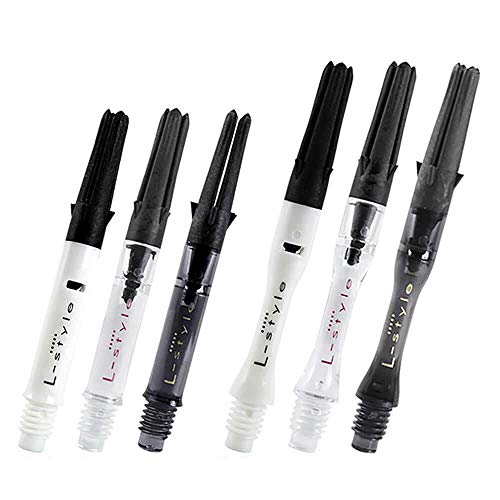 L-style L-Shaft Carbon Dart Shafts - Spinning - White - Slim (370) - Set of 3 - color: white, size: 370