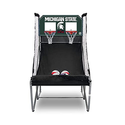 Pop-A-Shot - Home Dual Shot with NCAA Graphics l Sensor Scoring l 16 Game Modes l 7 Balls l Foldable Storage l for All NCAA Fans - style: Michigan State Spartans