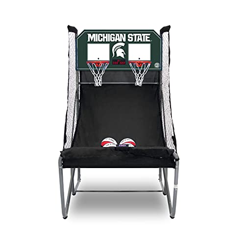 Pop-A-Shot - Home Dual Shot with NCAA Graphics l Sensor Scoring l 16 Game Modes l 7 Balls l Foldable Storage l for All NCAA Fans - style: Michigan State Spartans