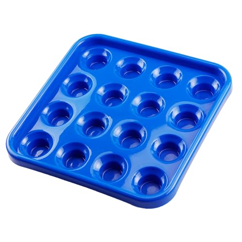 Standard Pool Billiard Ball Tray, Black Plastic Pool Ball Carrying Tray for Billiard Pool Table, Billiard Ball Storage Holder (Bule) - color: Bule