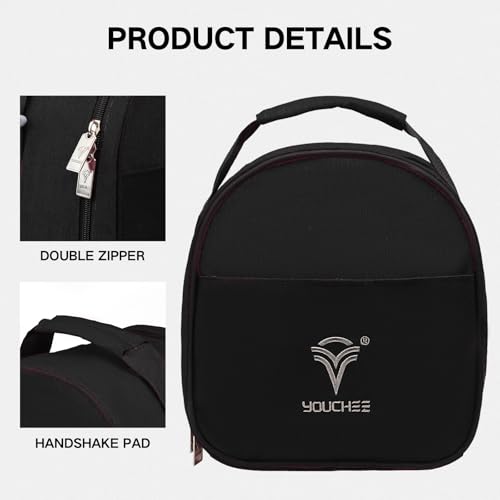 Compact Single Bowling Ball Tote Bag for Spare Ball, Lightweight One-Ball Bowling Bag with Built-In Ball Holder, Easy Carry Handle, Durable for Practice & League Play - color: Black