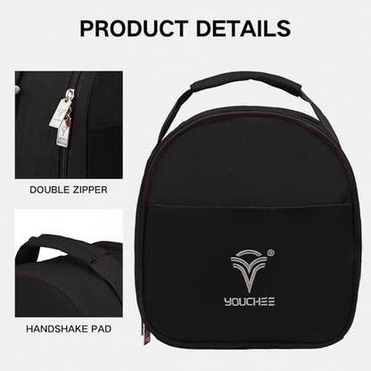 Compact Single Bowling Ball Tote Bag for Spare Ball, Lightweight One-Ball Bowling Bag with Built-In Ball Holder, Easy Carry Handle, Durable for Practice & League Play - color: Black