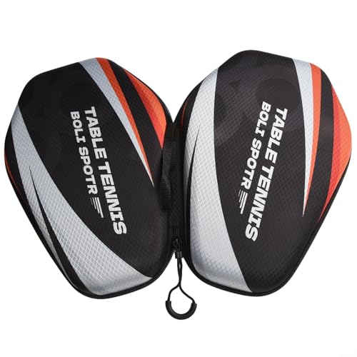 FABULETTA Table Tennis Racket Case EVA Hard Shell Paddle Bag Water Resistant Storage Box Protective Holder For 2 And Balls Pong Equipment Carry Case - color: PB005-C model