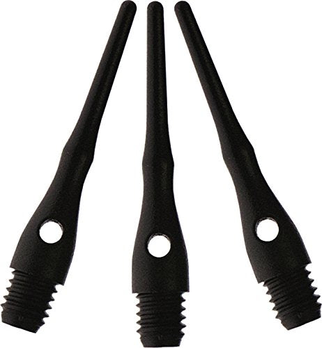 Viper Dart Accessory: Tufflex III 2BA Thread Soft Tip Dart Points (100 and 1000 Packs) - color: Black, size: 100 Pack