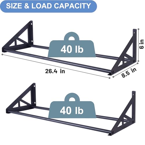 2 Pcs Disc Golf Rack Wall Mount, Disc Golf Storage, Disc Golf Wall Hanger, Disc Golf Shelf for Wall, Disc Rack Storage, Wall-Mounted Disc Golf Organizer for Home, Garage