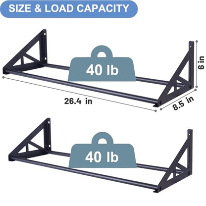 2 Pcs Disc Golf Rack Wall Mount, Disc Golf Storage, Disc Golf Wall Hanger, Disc Golf Shelf for Wall, Disc Rack Storage, Wall-Mounted Disc Golf Organizer for Home, Garage