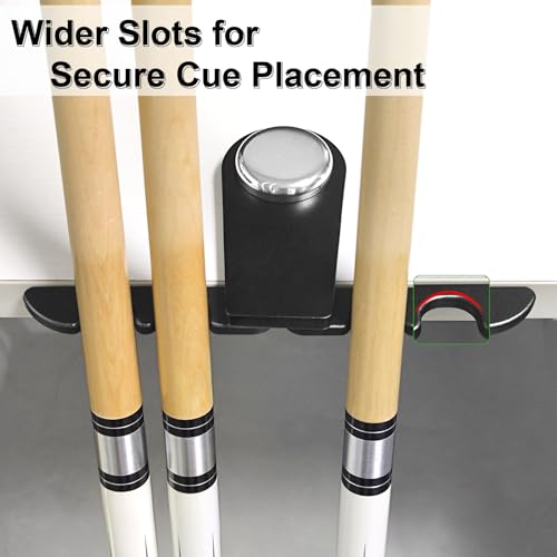 Portable Pool Stick Holder - Weighted 4-Cue Claw Holder for Billiard Table, Black - color: Black