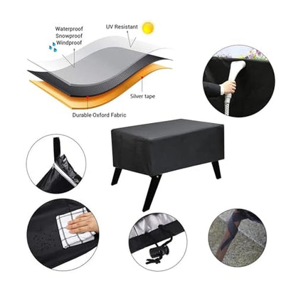 Protective Waterproof Foosball Table Cover for Indoor/Outdoor Use UV Resistant Fits Standard Sizes 163x115x48CM