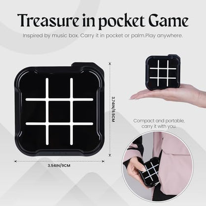 Tic Tac Toe, 4 in 1 Handheld Educational Game Machine, Electronic Tic Tac Toe Game for Education and Memory Growth, Home, Toy Board Game for Kids and Adults (Black) - color: Black
