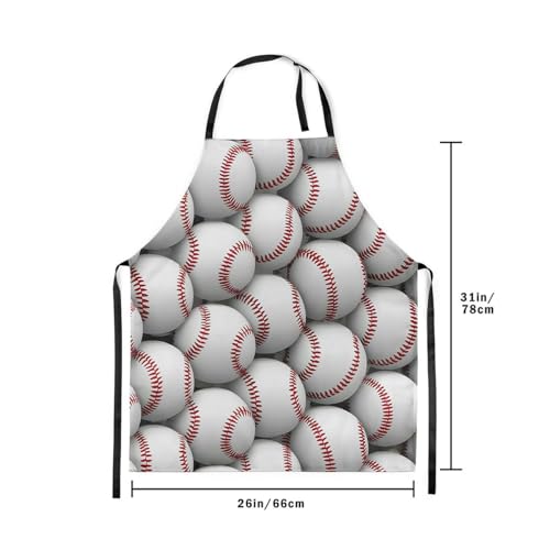 Castle Fairy Cartoon Baseball Kitchen Apron,Bow Knots Waterproof Apron - color: White Red02
