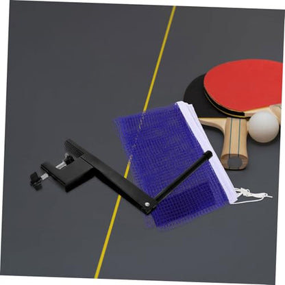 Kisangel Table Tennis Net and Post Set Portable Easy to Install Pong Net for Indoor and Retractable Design Clamps for Seamless Game