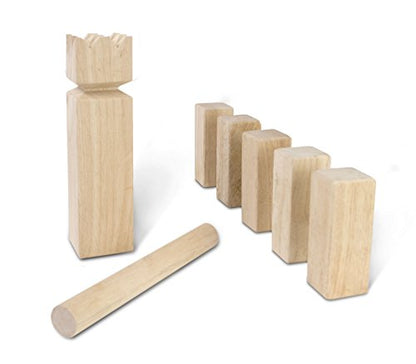 Yard Games Kubb Premium Size Outdoor Tossing Game with Carrying Case, Instructions, and Boundary Marker