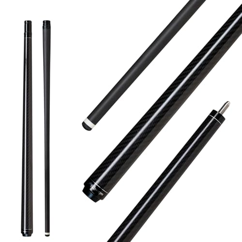 Carbon Fiber Short Pool Cue,32"/36"/42"/48" Low Deflection Kids Pool Cue,Professional Carbon Fiber Billiard Cue Shaft 5/16×18 - color: 42",12.5mm Tip