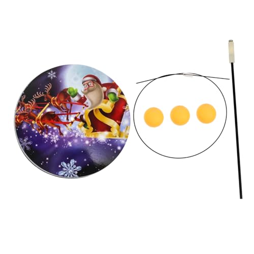 Luxshiny Elastic Shaft Table Tennis Trainer with Pong Balls for Indoor Outdoor Use Portable Pong Training Device for Skill Reflex and Eye Hand Coordination Practice