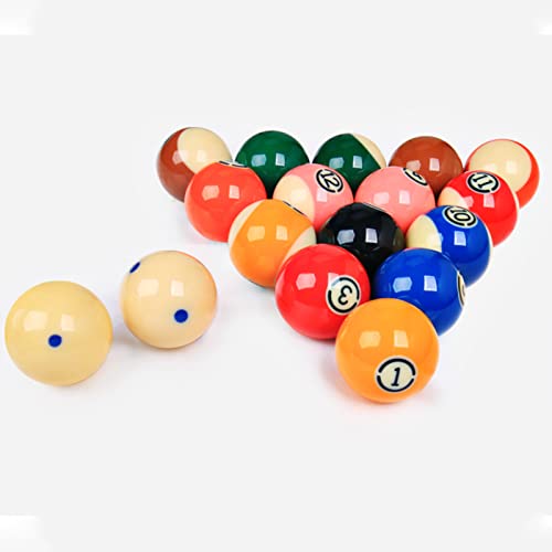 Pool Billiard Cue Ball Training Set, 2-1/4" Regulation Phenolic Resin, 6 Dot Measle & Aim Target Practice Balls, Spin & Accuracy Training Aid for Beginners & Advanced Players - color: Blue 6 Dot Measle Balls