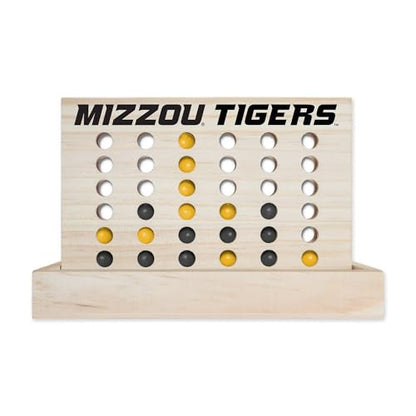 Rico Industries NCAA Mini Travel Team 4 in A Row Mini Game- Wooden, Team Colors, 5.5" x 8" (Missouri Tigers) - style: Missouri Tigers
