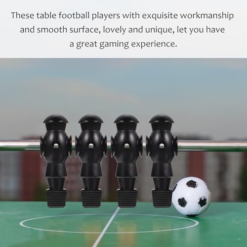 Homoyoyo 4pcs Foosball Men Replacement, Football Players Parts Foosball Man Table Player Football Machine Accessories - color: Black